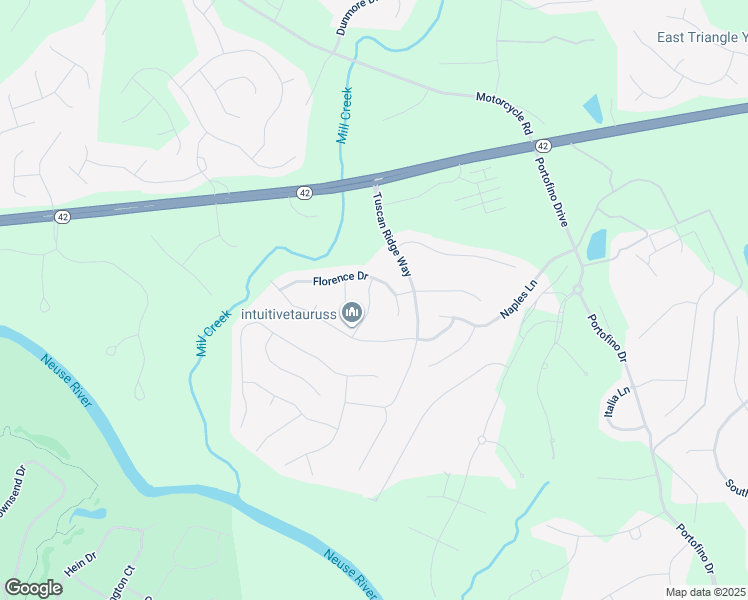 map of restaurants, bars, coffee shops, grocery stores, and more near 55 Sunflower Way in Clayton