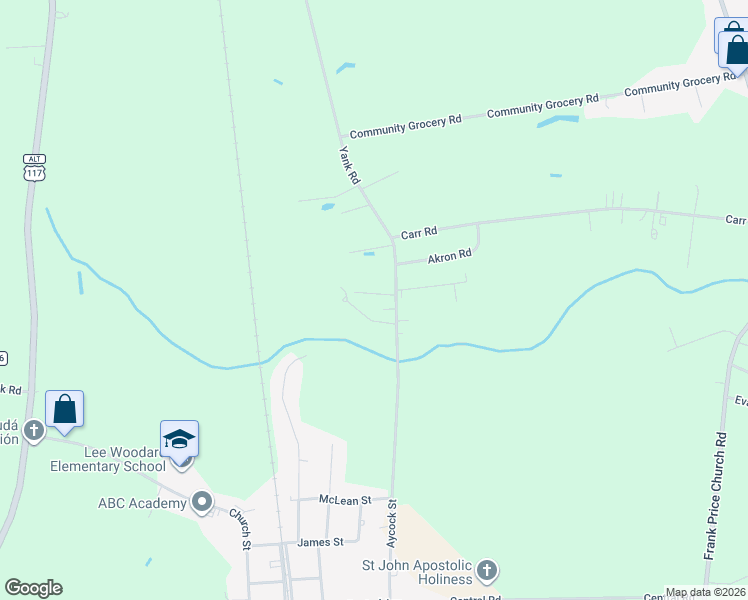 map of restaurants, bars, coffee shops, grocery stores, and more near 5011 Mill Branch Drive in Wilson
