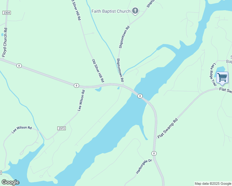 map of restaurants, bars, coffee shops, grocery stores, and more near 190 Flat Swamp Lake Road in Denton