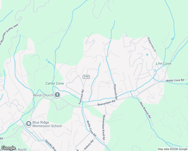 map of restaurants, bars, coffee shops, grocery stores, and more near 33 Brookcliff Drive in Asheville