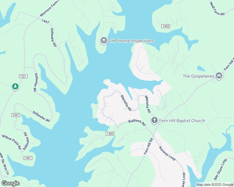 map of restaurants, bars, coffee shops, grocery stores, and more near Merrin Court in Iredell County