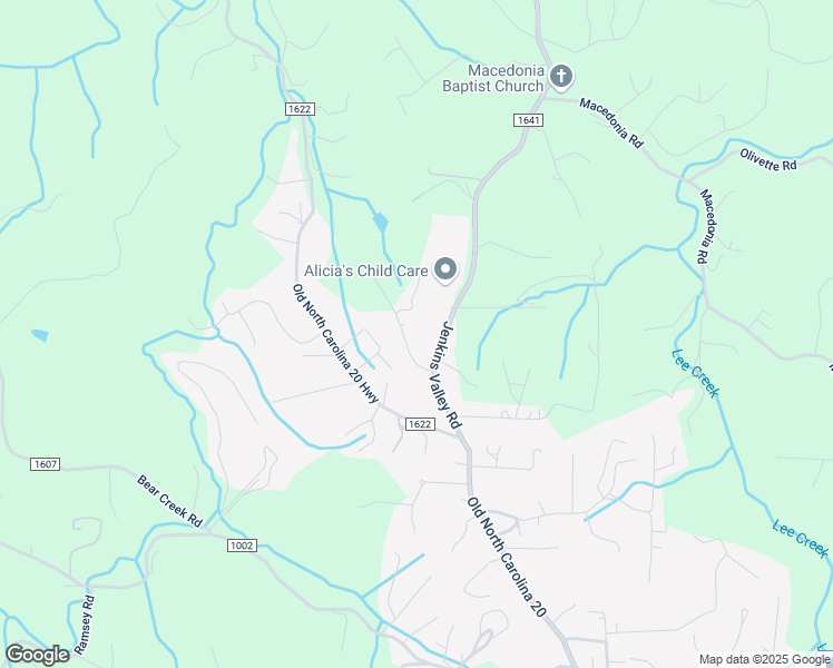 map of restaurants, bars, coffee shops, grocery stores, and more near 19 Rl Cook Valley Road in Alexander