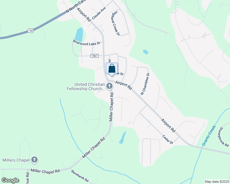 map of restaurants, bars, coffee shops, grocery stores, and more near 115 Miller Chapel Road in Salisbury