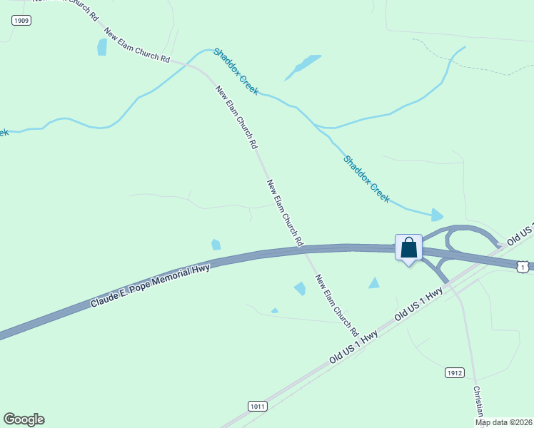 map of restaurants, bars, coffee shops, grocery stores, and more near 521 New Elam Church Road in Moncure