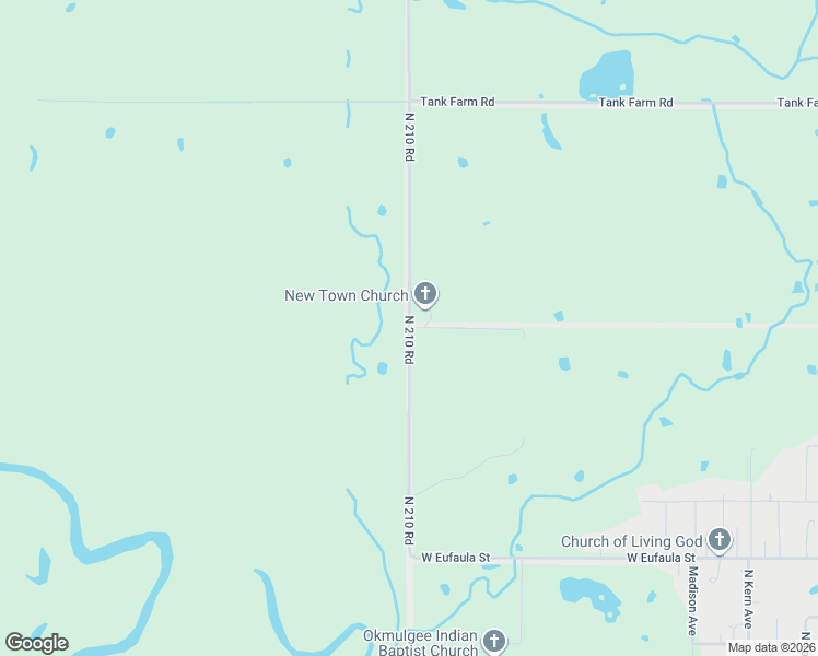 map of restaurants, bars, coffee shops, grocery stores, and more near 14601 North 210 Road in Okmulgee