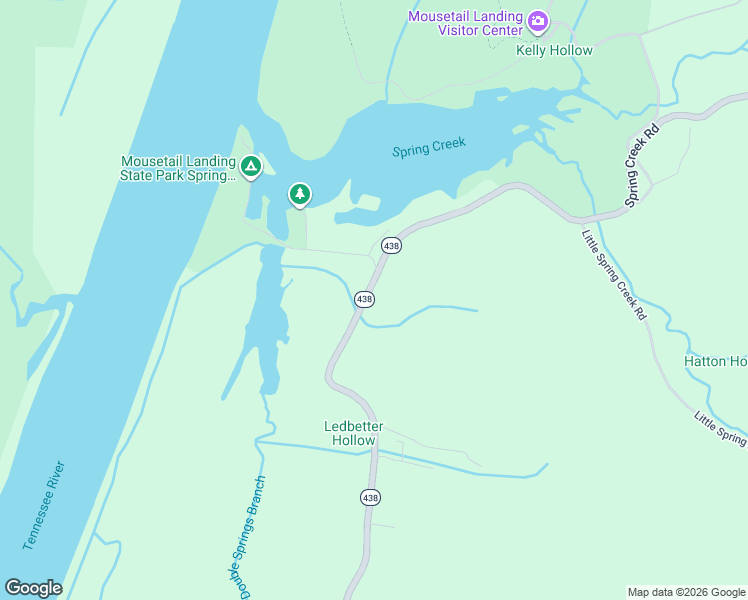 map of restaurants, bars, coffee shops, grocery stores, and more near 18423 Tennessee 438 in Linden