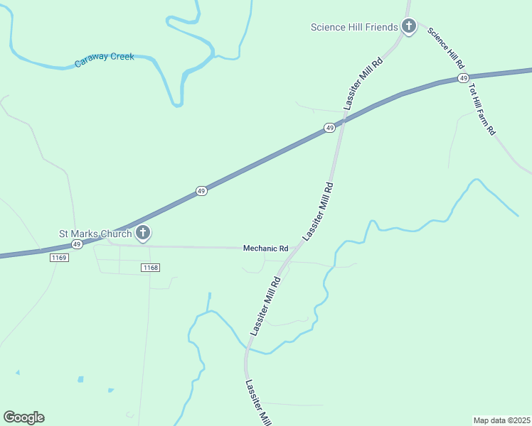 map of restaurants, bars, coffee shops, grocery stores, and more near 3558 Mechanic Road in Asheboro