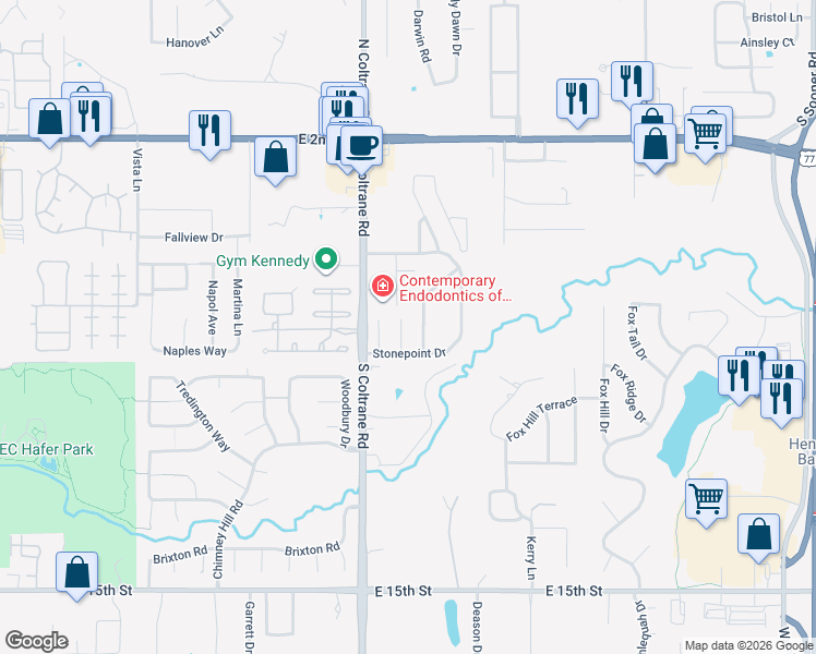map of restaurants, bars, coffee shops, grocery stores, and more near 733 Rockridge Circle in Edmond