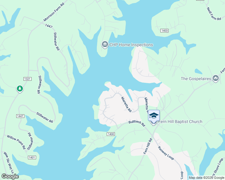 map of restaurants, bars, coffee shops, grocery stores, and more near Merrin Court in Iredell County