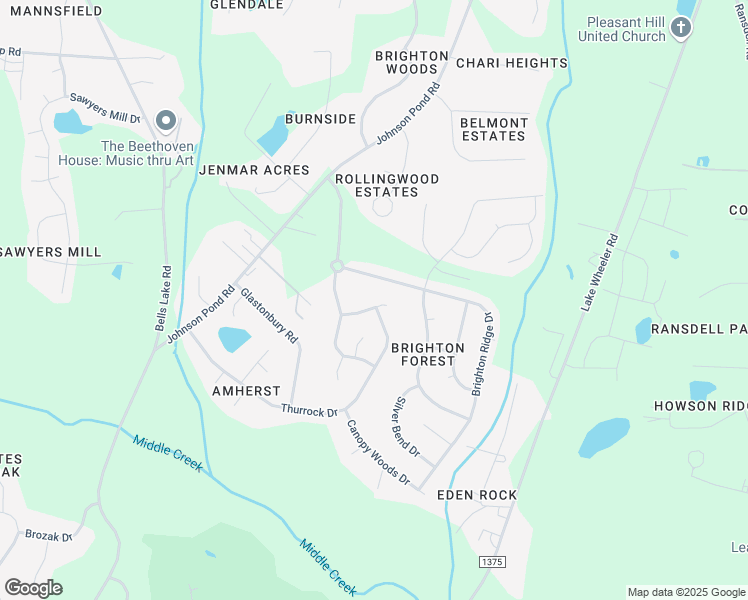 map of restaurants, bars, coffee shops, grocery stores, and more near 4317 White Trillium Lane in Apex
