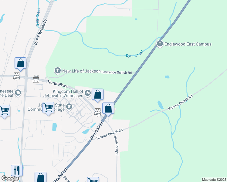 map of restaurants, bars, coffee shops, grocery stores, and more near 111 Magnolia Landing Court in Jackson