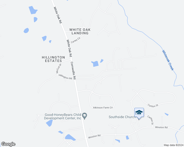 map of restaurants, bars, coffee shops, grocery stores, and more near 191 Galloway Drive in Garner