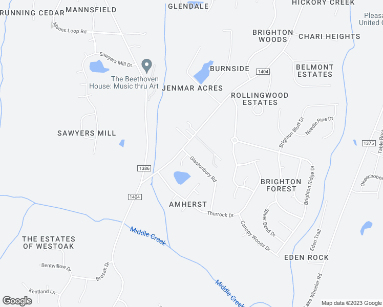 map of restaurants, bars, coffee shops, grocery stores, and more near 2844 Glastonbury Road in Apex