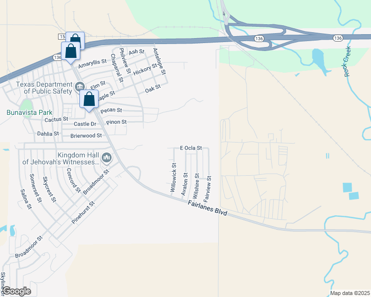 map of restaurants, bars, coffee shops, grocery stores, and more near 147 E Ocla St in Borger