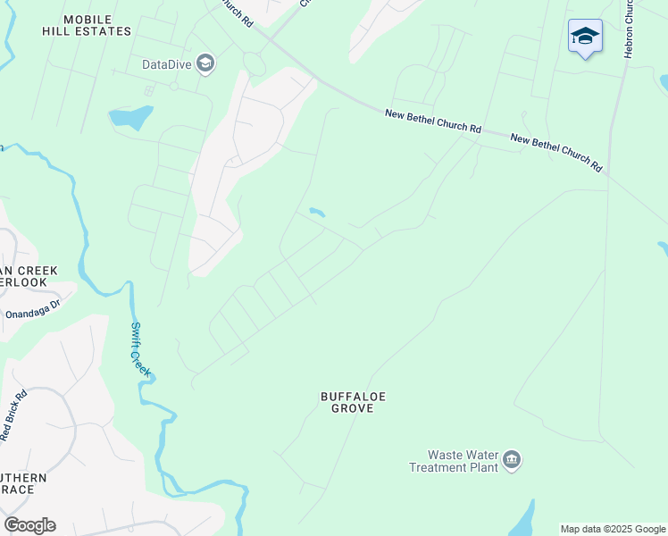 map of restaurants, bars, coffee shops, grocery stores, and more near 1900 New Bethel Church Road in Garner