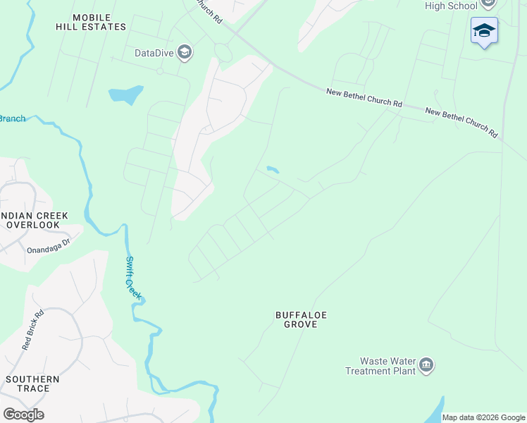 map of restaurants, bars, coffee shops, grocery stores, and more near 1900 New Bethel Church Road in Garner