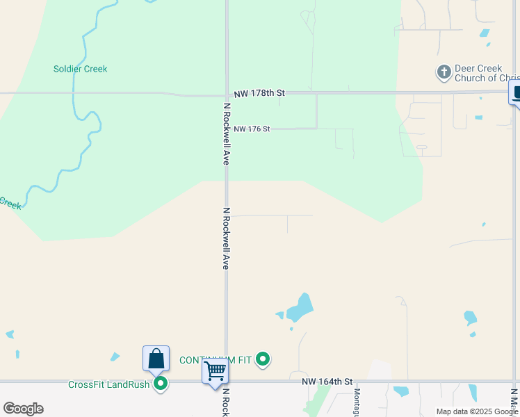 map of restaurants, bars, coffee shops, grocery stores, and more near 6955 Springer Run in Edmond
