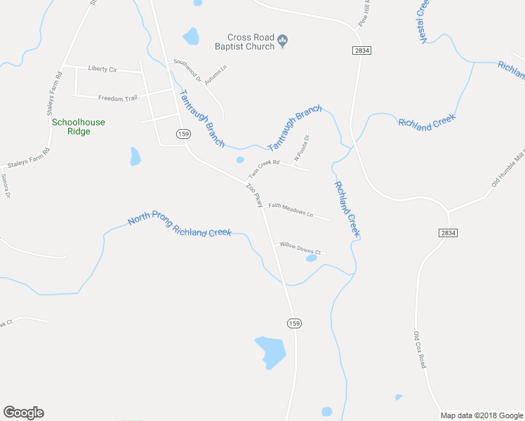 map of restaurants, bars, coffee shops, grocery stores, and more near Zoo Parkway in Asheboro