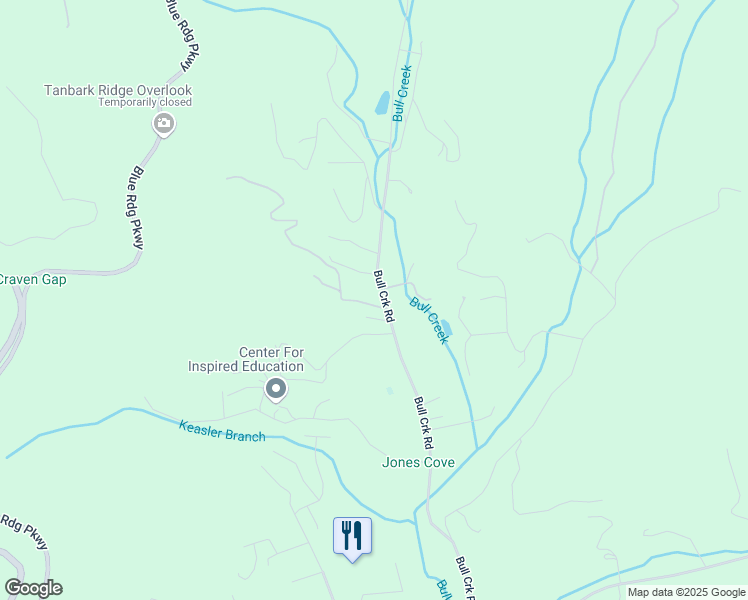 map of restaurants, bars, coffee shops, grocery stores, and more near 7 Long Winding Road in Asheville