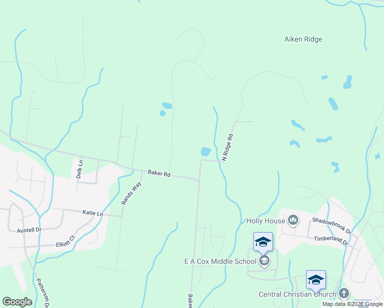 map of restaurants, bars, coffee shops, grocery stores, and more near 633 North Ridge Road in Columbia