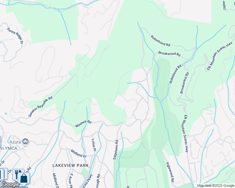 map of restaurants, bars, coffee shops, grocery stores, and more near 27 Beaverbrook Court in Asheville