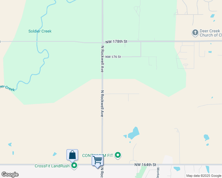 map of restaurants, bars, coffee shops, grocery stores, and more near 6955 Springer Run in Edmond