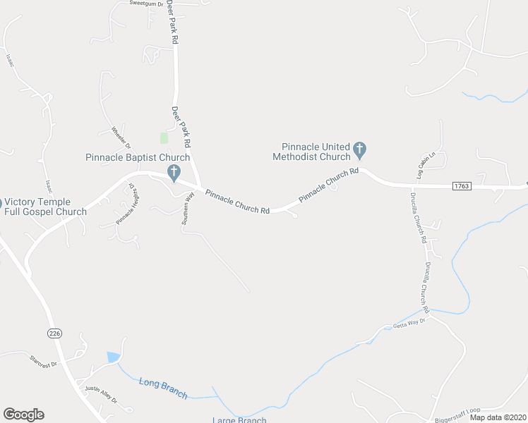 map of restaurants, bars, coffee shops, grocery stores, and more near 1020 Pinnacle Church Road in Nebo