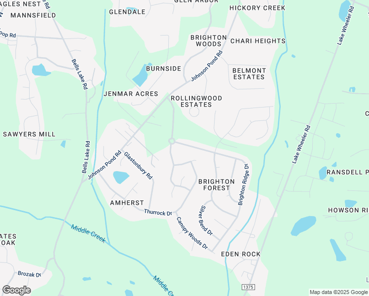 map of restaurants, bars, coffee shops, grocery stores, and more near 4316 Brighton Ridge Drive in Apex