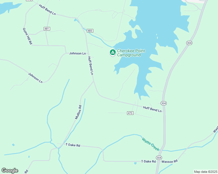 map of restaurants, bars, coffee shops, grocery stores, and more near 354 Huff Bend Ln in Ten Mile