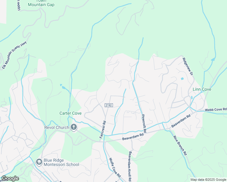 map of restaurants, bars, coffee shops, grocery stores, and more near 35 West Black Oak Drive in Asheville