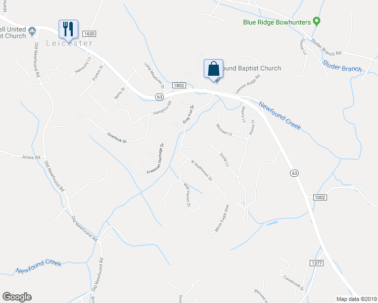 map of restaurants, bars, coffee shops, grocery stores, and more near 15 Westview Drive in Leicester