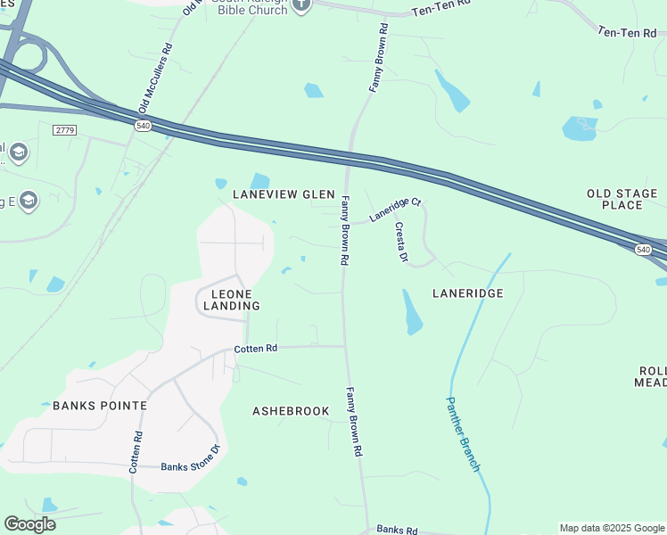 map of restaurants, bars, coffee shops, grocery stores, and more near 9708 Fanny Brown Road in Raleigh