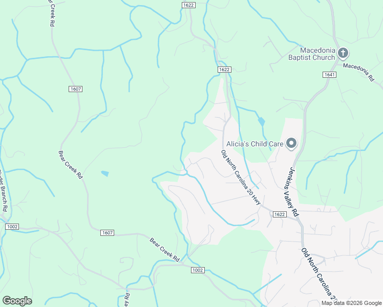 map of restaurants, bars, coffee shops, grocery stores, and more near 105 Sun Valley Drive in Alexander