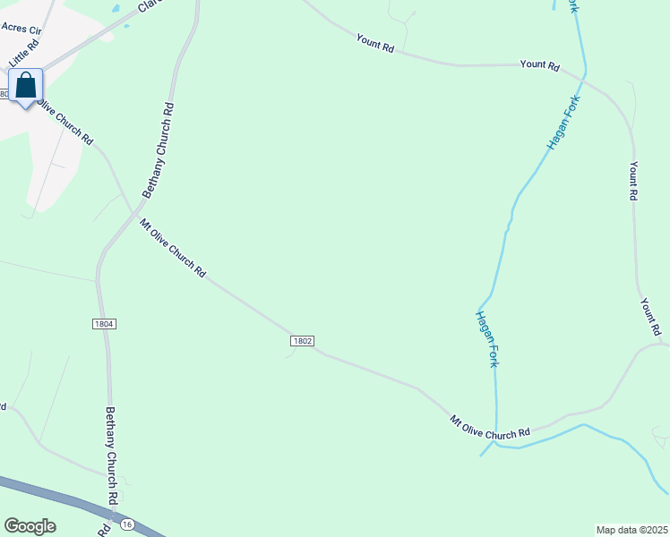 map of restaurants, bars, coffee shops, grocery stores, and more near 2990 Mount Olive Church Road in Newton