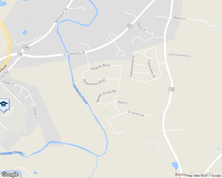 map of restaurants, bars, coffee shops, grocery stores, and more near 54 Beech Grove Road in McMinnville