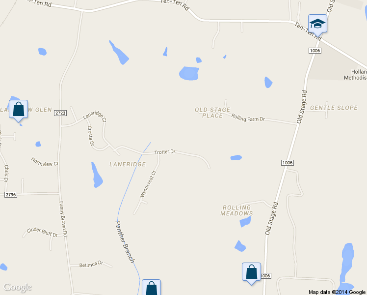 map of restaurants, bars, coffee shops, grocery stores, and more near 4921 Trotter Drive in Raleigh