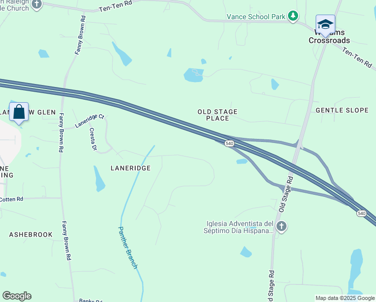 map of restaurants, bars, coffee shops, grocery stores, and more near 4921 Trotter Drive in Raleigh