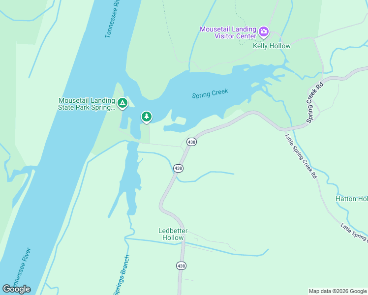 map of restaurants, bars, coffee shops, grocery stores, and more near 18423 Tennessee 438 in Linden