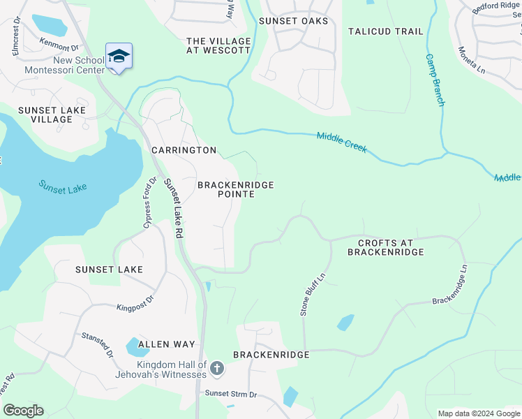 map of restaurants, bars, coffee shops, grocery stores, and more near 4801 Leithcroft Place in Fuquay Varina