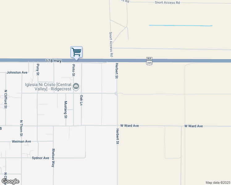map of restaurants, bars, coffee shops, grocery stores, and more near 2 West Graaf Avenue in Ridgecrest