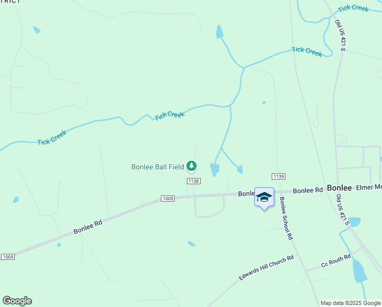 map of restaurants, bars, coffee shops, grocery stores, and more near The Parks Drive in Chatham County