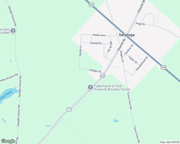 map of restaurants, bars, coffee shops, grocery stores, and more near 6429 Phillips Street in Stantonsburg