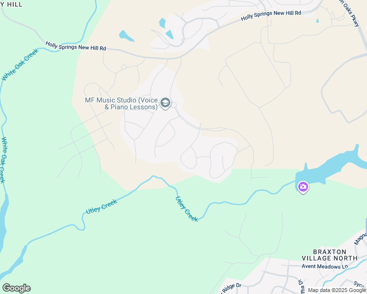 map of restaurants, bars, coffee shops, grocery stores, and more near 273 Scarlet Tanager Circle in Holly Springs