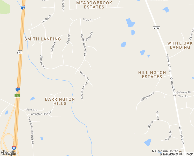 map of restaurants, bars, coffee shops, grocery stores, and more near 4729 Alonzo Road in Garner