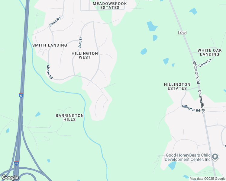 map of restaurants, bars, coffee shops, grocery stores, and more near 4729 Alonzo Road in Garner