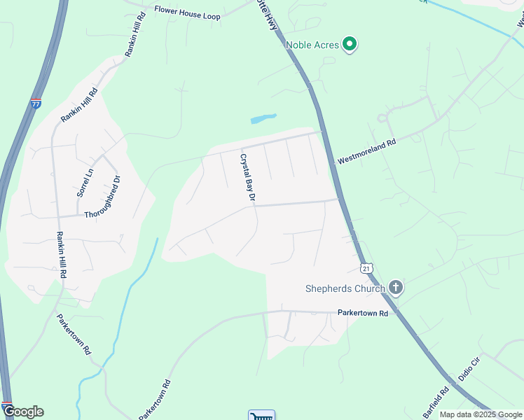 map of restaurants, bars, coffee shops, grocery stores, and more near 157 Crystal Bay Drive in Mooresville