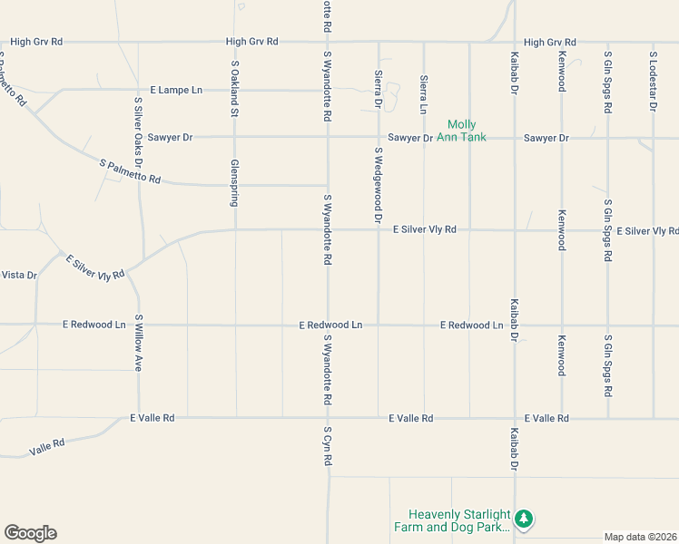 map of restaurants, bars, coffee shops, grocery stores, and more near 574 South Wyandotte Road in Williams