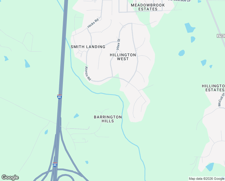 map of restaurants, bars, coffee shops, grocery stores, and more near 4568 Alonzo Road in Garner