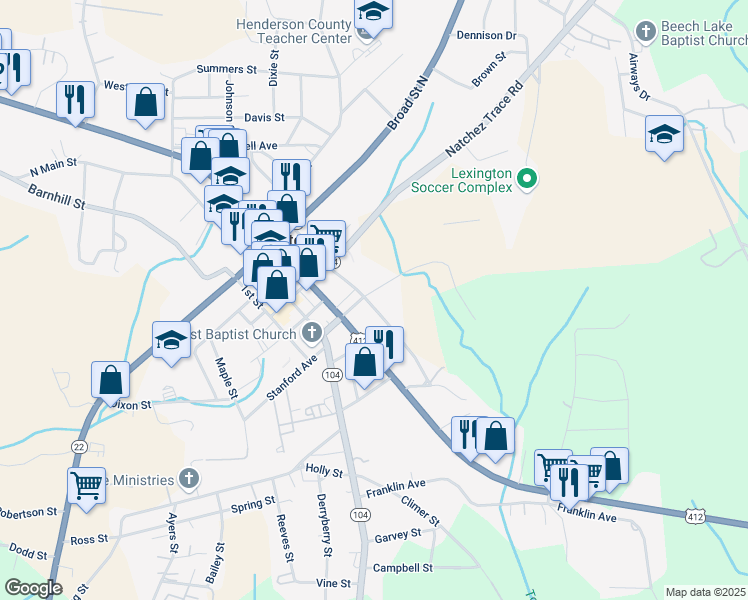 map of restaurants, bars, coffee shops, grocery stores, and more near 141 Wilson Street in Lexington