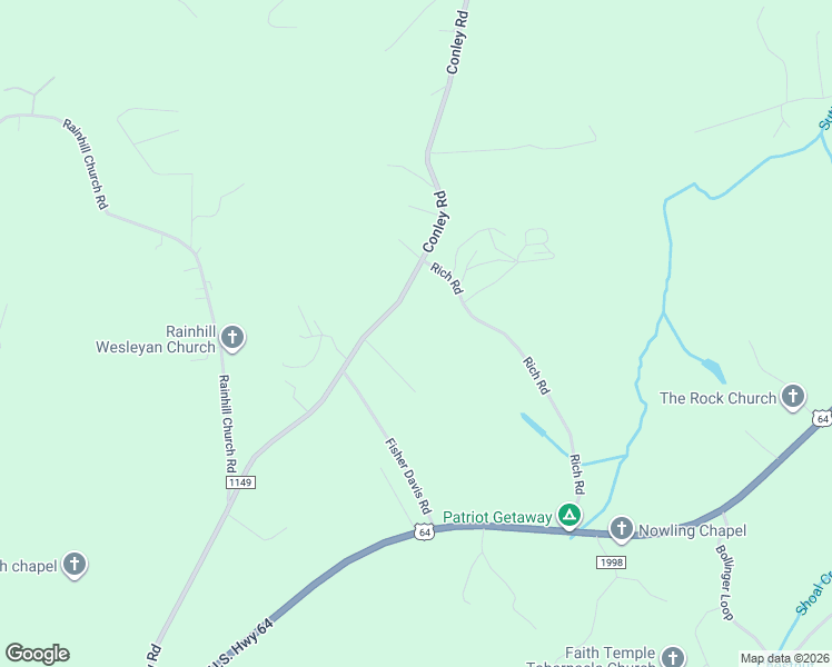 map of restaurants, bars, coffee shops, grocery stores, and more near 5795 Holland Street in Morganton